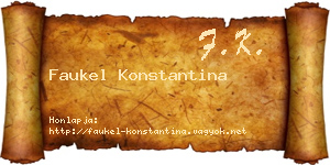 Faukel Konstantina névjegykártya